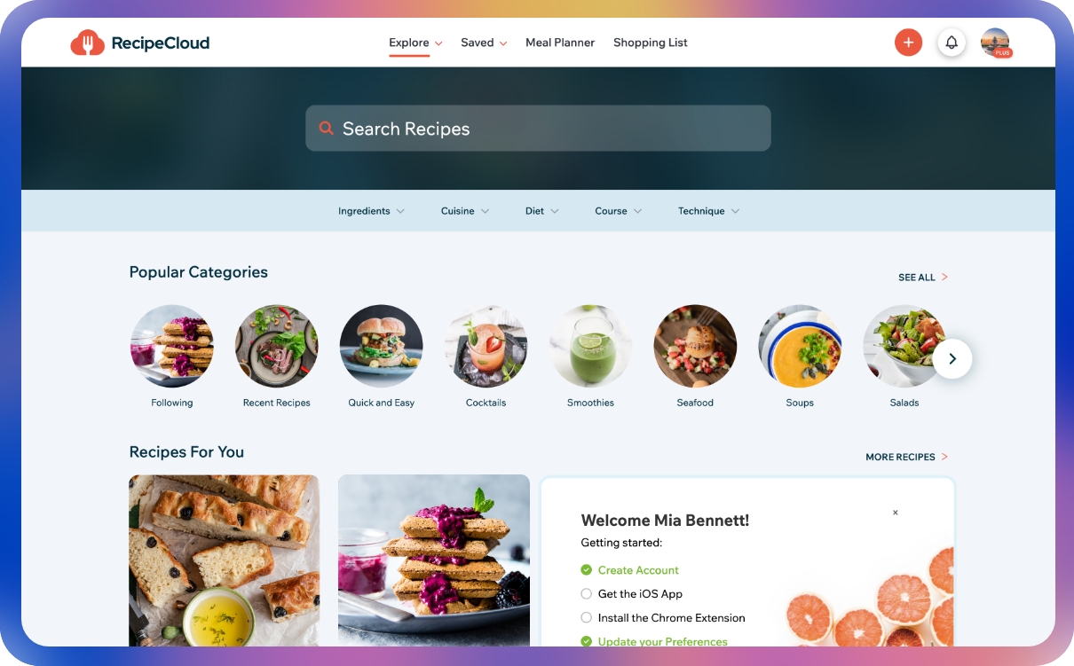 Recipe Cloud demo video preview