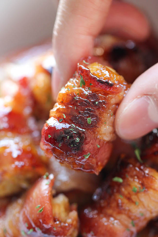 Damn Delicious - Bacon Wrapped Tater Tot Bombs Bacon Wrapped Tater Tot Bombs | Recipe Cloud App