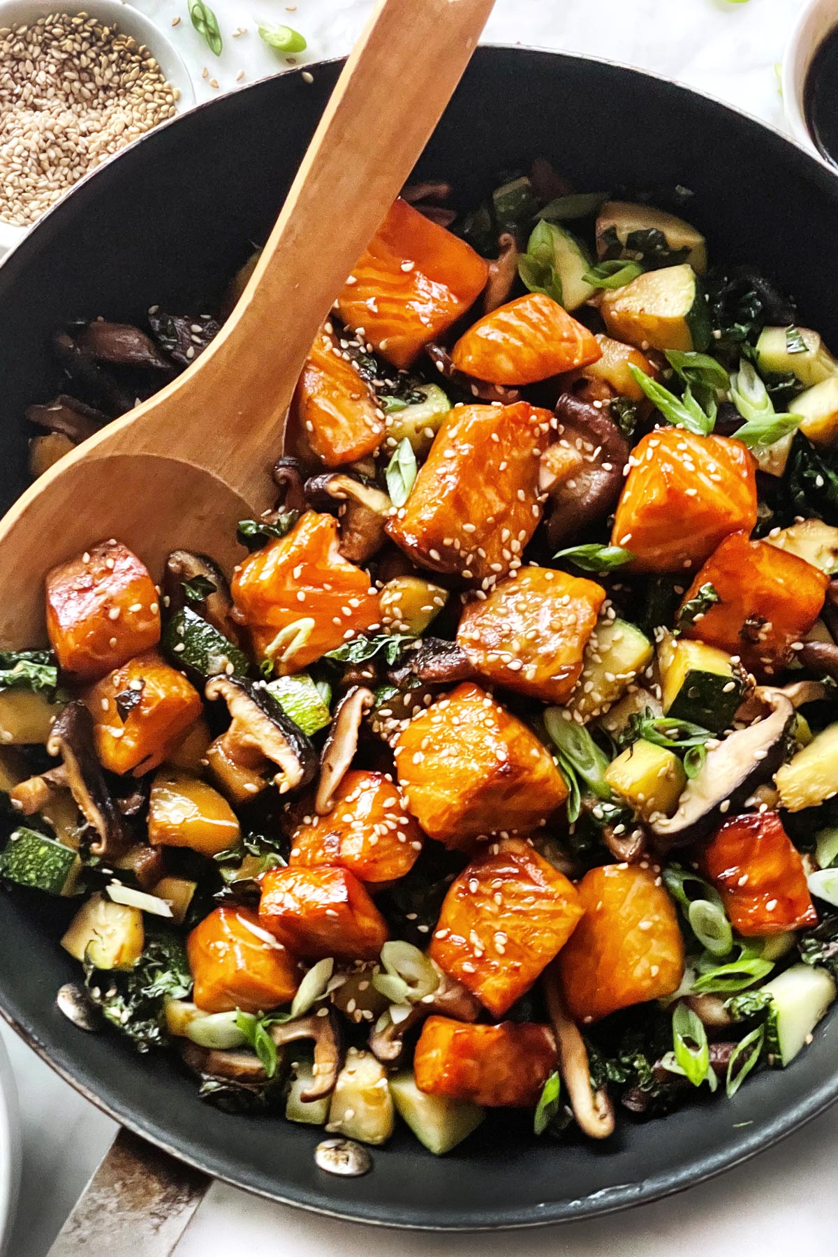 Caramelized Salmon Stir Fry | Recipe Cloud App