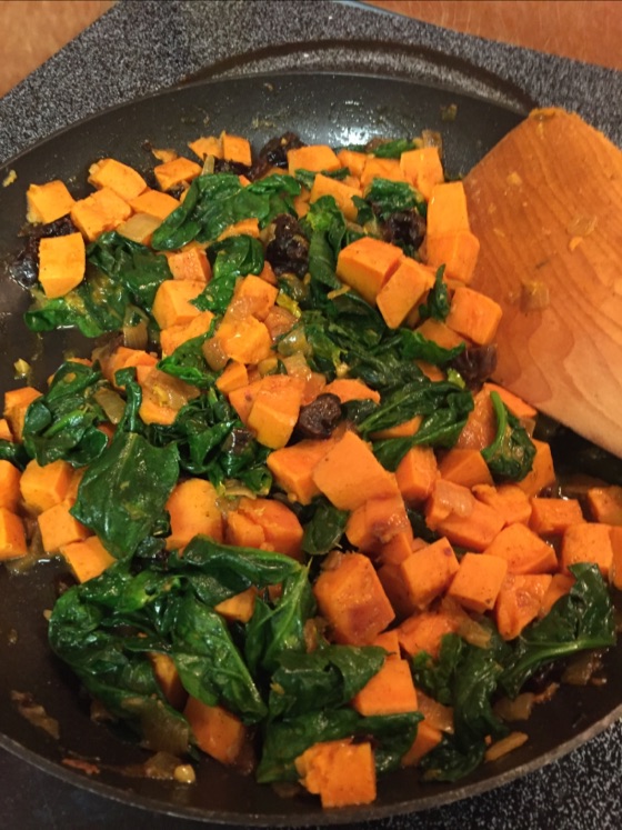 Orange Sweet Potatoes And Spinach | Recipe Cloud App