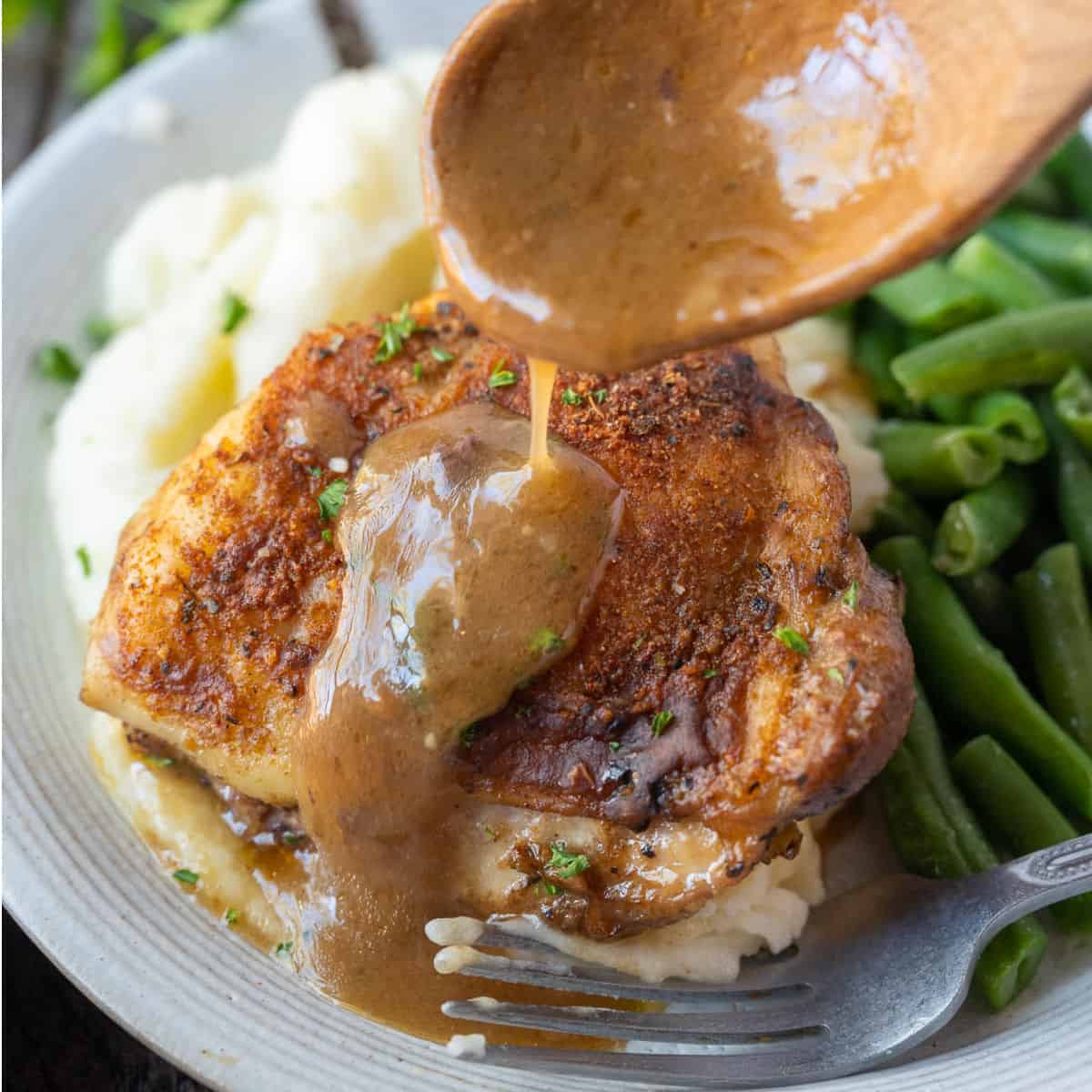 Chicken Thighs: Southern Baked Chicken And Gravy | Recipe Cloud App