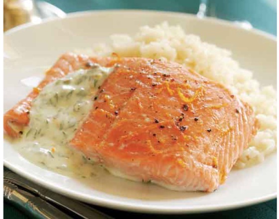 Orange-Roasted Salmon With Yogurt-Caper | Recipe Cloud App