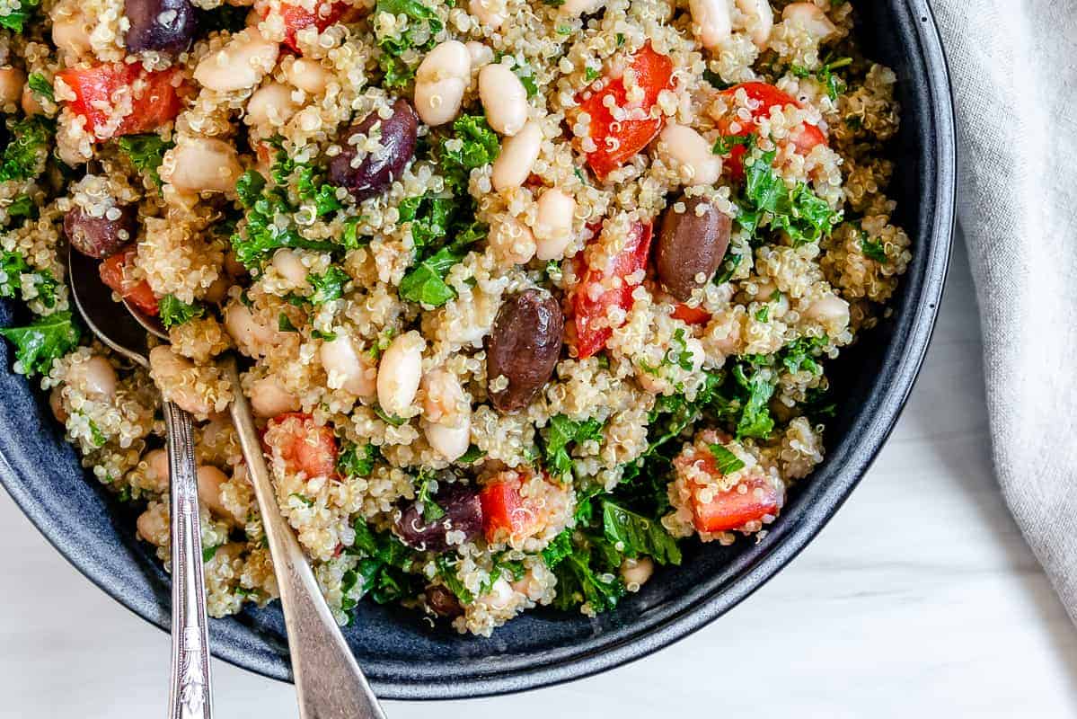 Vegan Lemon-Garlic Mediterranean Quinoa (Salad Or Warm) | Recipe Cloud App