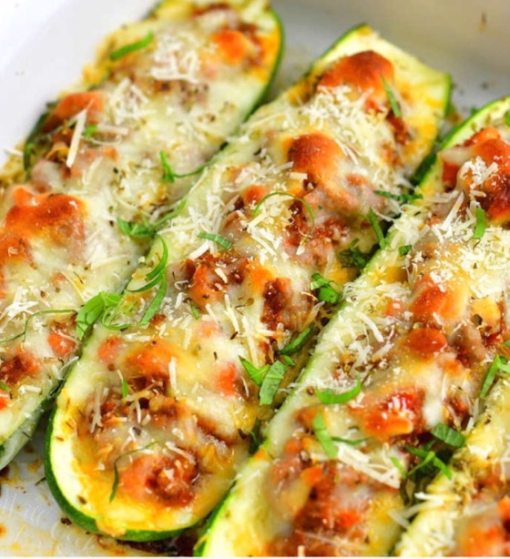 Italian Beef & Veggie Stuffed Zucchini Boats | Recipe Cloud App