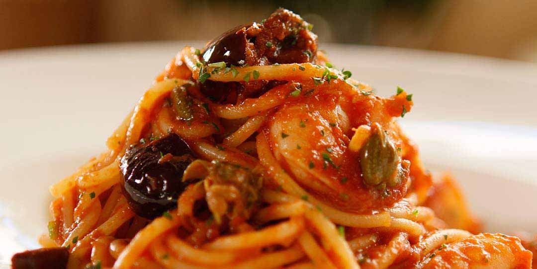 Spaghetti: Shrimp Puttanesca | Recipe Cloud App