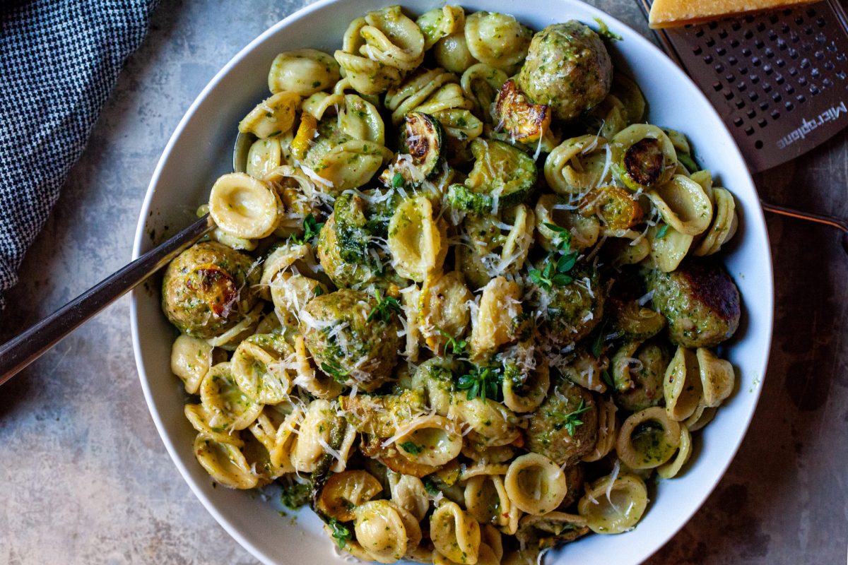 Turkey Pesto Meatballs And Orecchiette | Recipe Cloud App