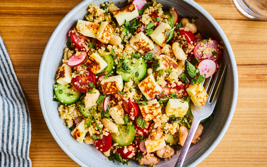 Salade de quinoa au halloumi | Recipe Cloud App