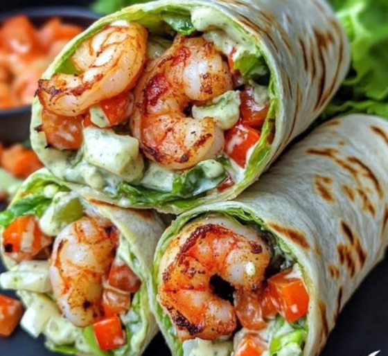 Wrap: Shrimp Grilled Caesar Wraps | Recipe Cloud App