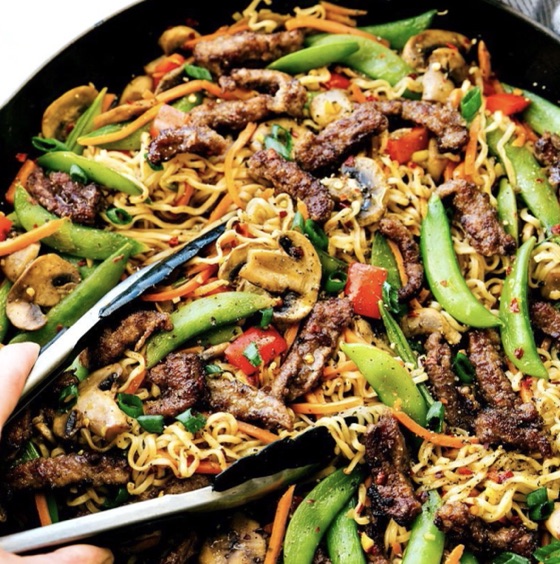 Garlic Beef And Veggie Ramen | Chelsea's Messy Apron | Recipe Cloud App