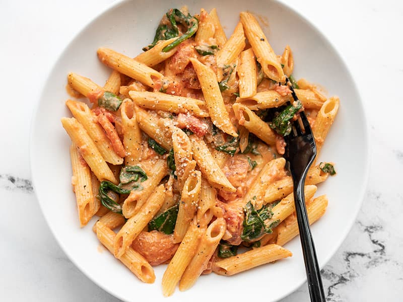 Creamy Tomato And Spinach Pasta | Recipe Cloud App