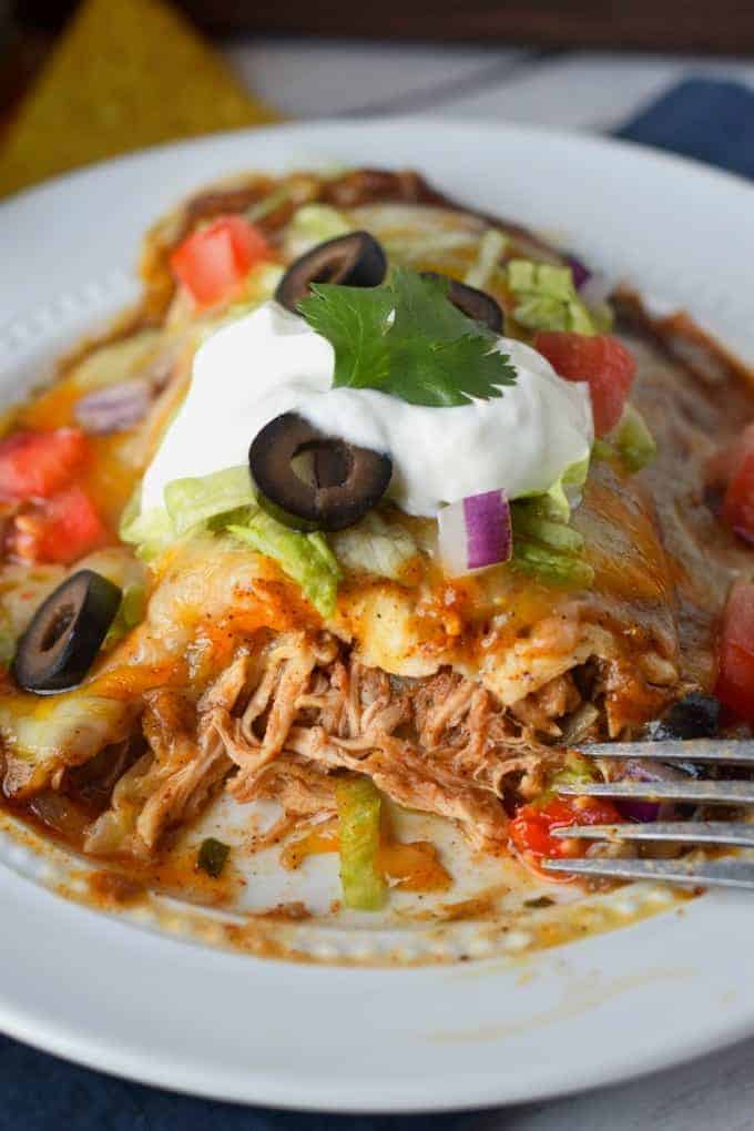 Chicken Breast: Slow Cooker Smothered Chicken Burritos | Recipe Cloud App