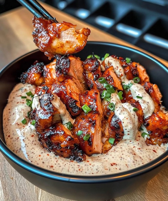 Chicken Thighs: Korean BBQ Bowls with Gochujang Cream Sauce | Recipe Cloud App