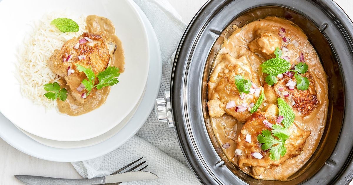 Slow-cooker satay chicken | Recipe Cloud App