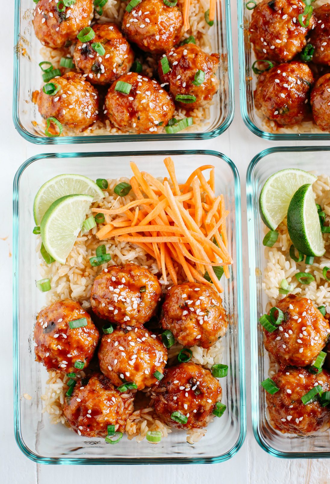 Honey Sriracha Glazed Meatballs - Eat Yourself Skinny | Recipe Cloud App