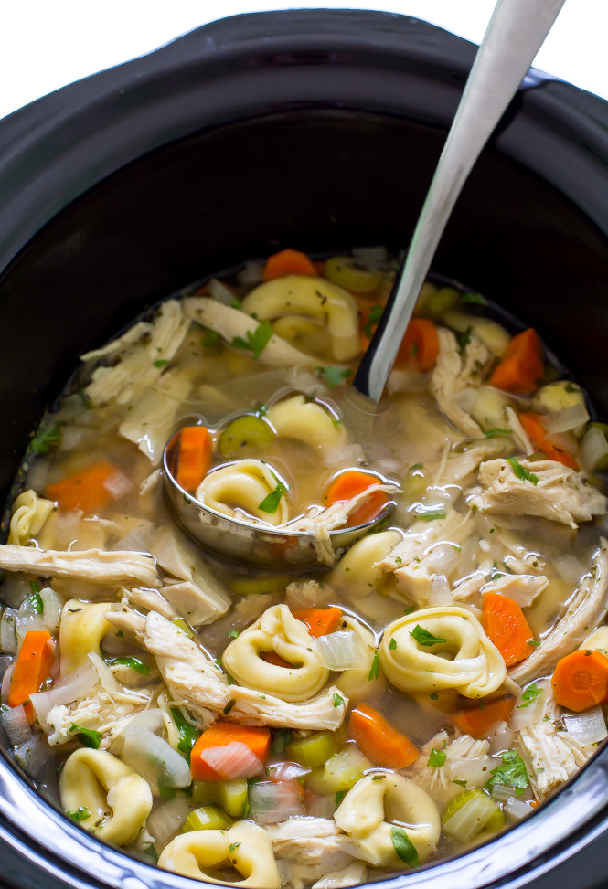 Slow Cooker Chicken Tortellini Soup | Recipe Cloud App