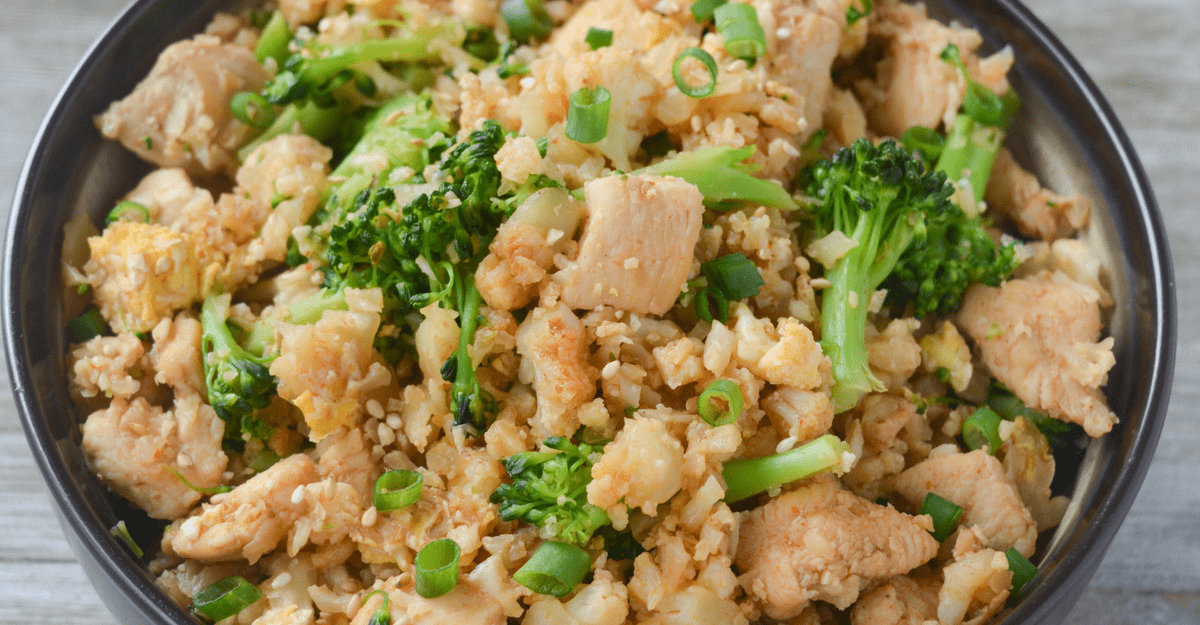 Keto Chicken Fried Cauliflower Rice | Recipe Cloud App
