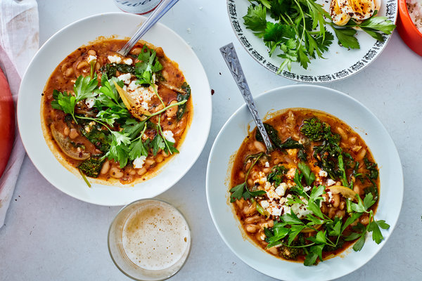 Spicy White Bean Stew With Broccoli Rabe Recipe | Recipe Cloud App