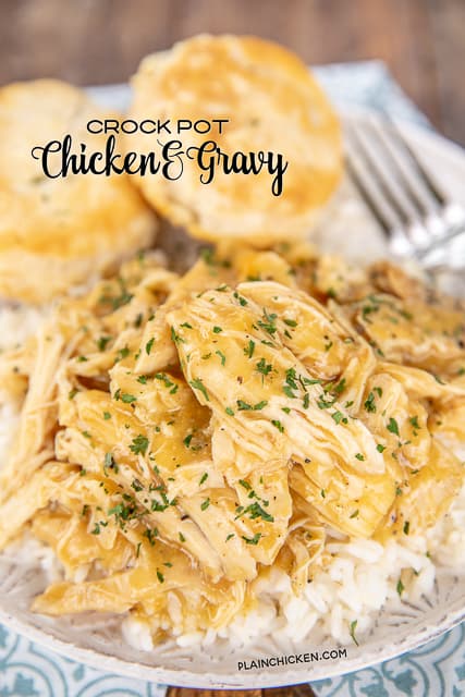 Crockpot Chicken & Gravy - Plain Chicken | Recipe Cloud App