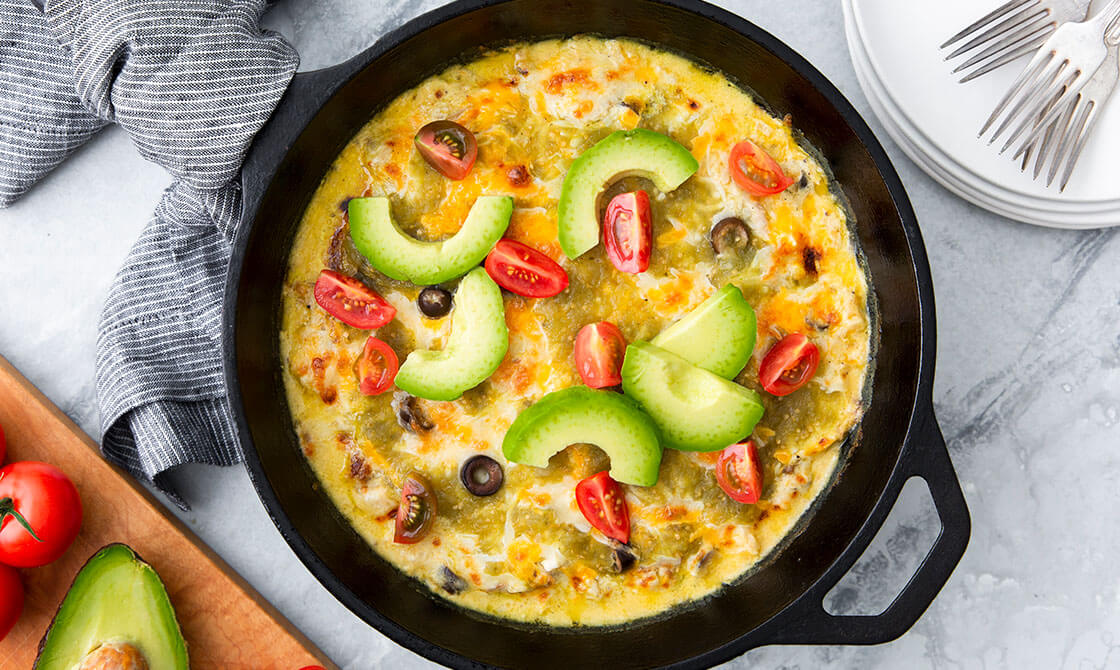 Keto Green-Chile Chicken Enchilada Casserole | Recipe Cloud App