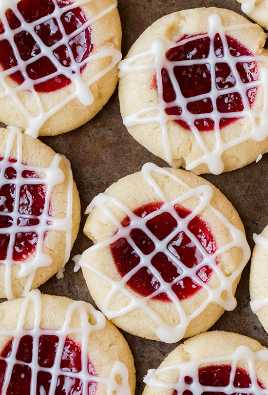 Raspberry Almond Shortbread Thumbprint Cookies | Recipe Cloud App