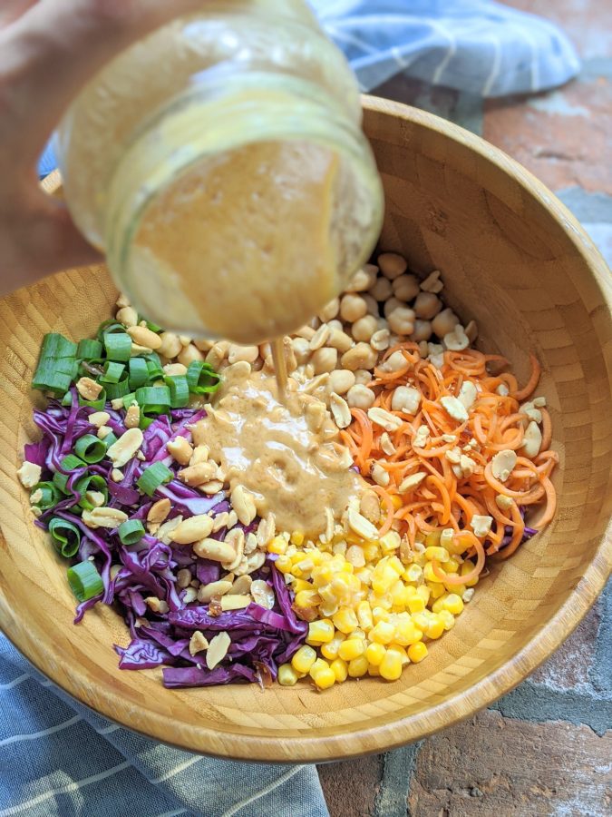 Thai Chickpea Salad With Peanut Sauce Dressing (Vegan, Gluten Free) | Recipe Cloud App