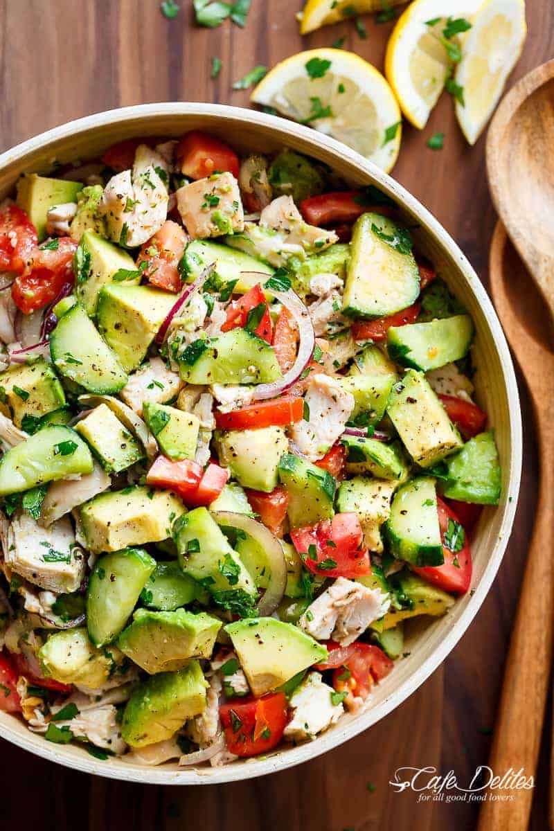 Chicken: Cucumber Avocado Salad | Recipe Cloud App