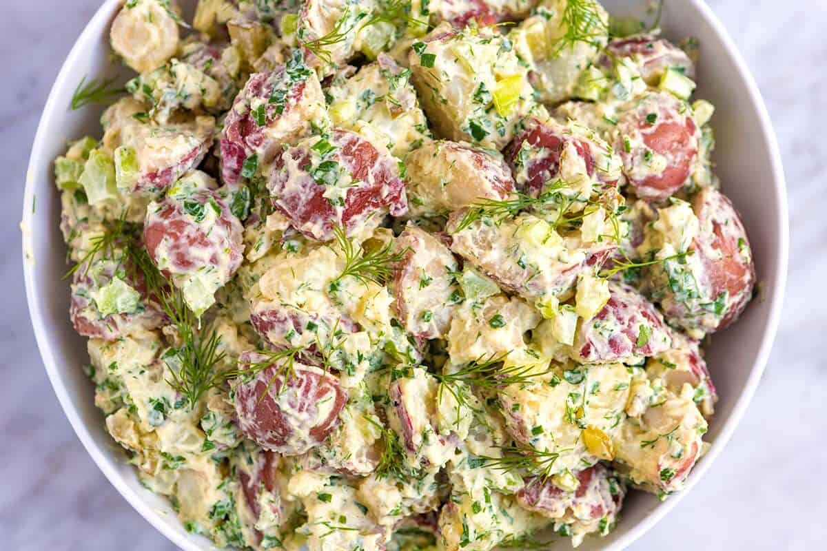 Creamy Red Potato Salad with Herbs | Recipe Cloud App