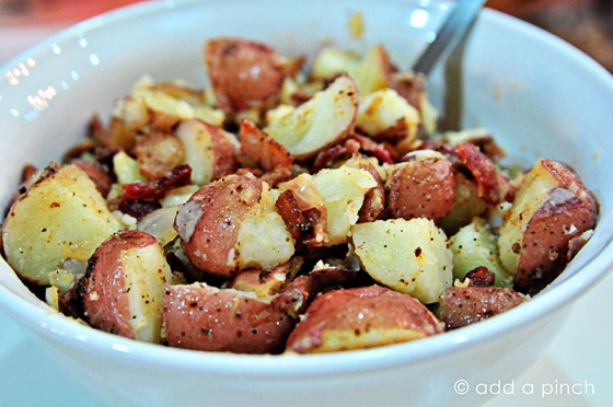 Warm Potato Salad with Bacon and Onion | Recipe Cloud App