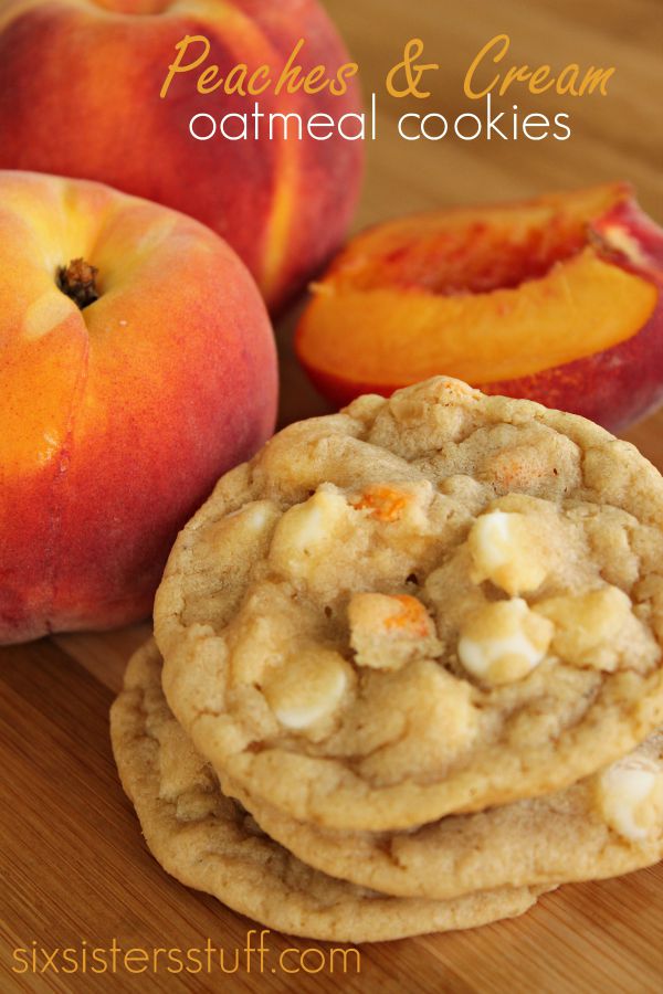 Peaches And Cream Oatmeal Cookies | Recipe Cloud App