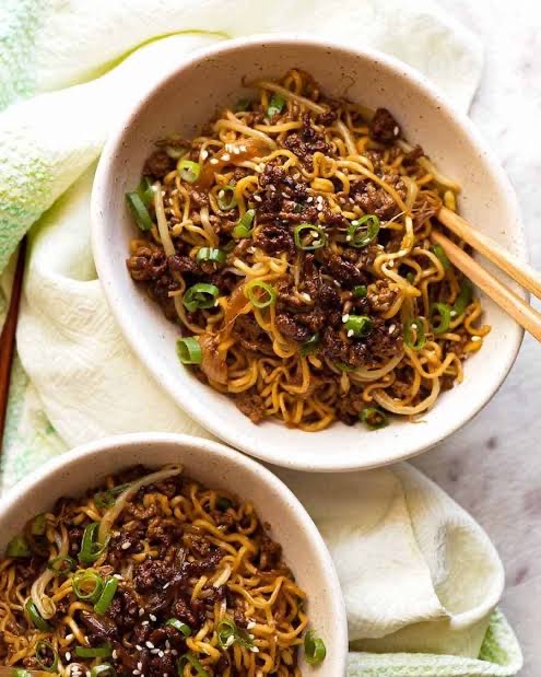 Beef Mince Ramen with Veggies | Recipe Cloud App