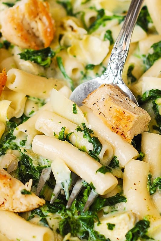 Spinach Artichoke Pasta With Chicken | Recipe Cloud App