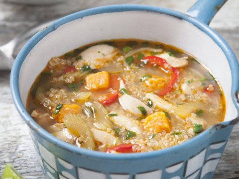 Peruvian Chicken Soup with Quinoa - Recipes - Hairy Bikers Peruvian Chicken Soup with Quinoa | Recip