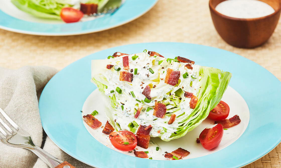 Keto Blt Wedge Salad With Homemade Ranch Dressing | Recipe Cloud App
