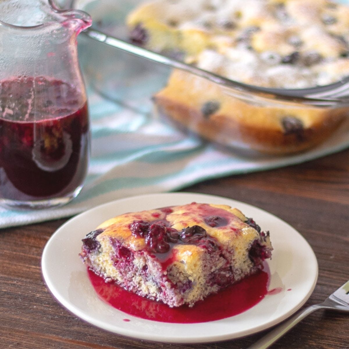 Blueberry Pancake Casserole With Blueberry Syrup | Recipe Cloud App