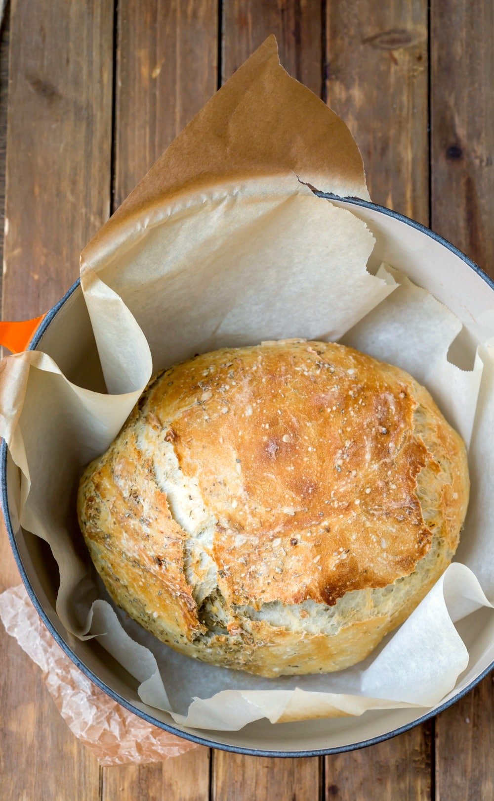 Garlic Herb No Knead Bread | Recipe Cloud App