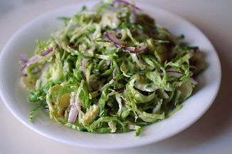 Shaved Brussels Sprout Salad with Red Onion, Lemon and Pecorino | Recipe Cloud App