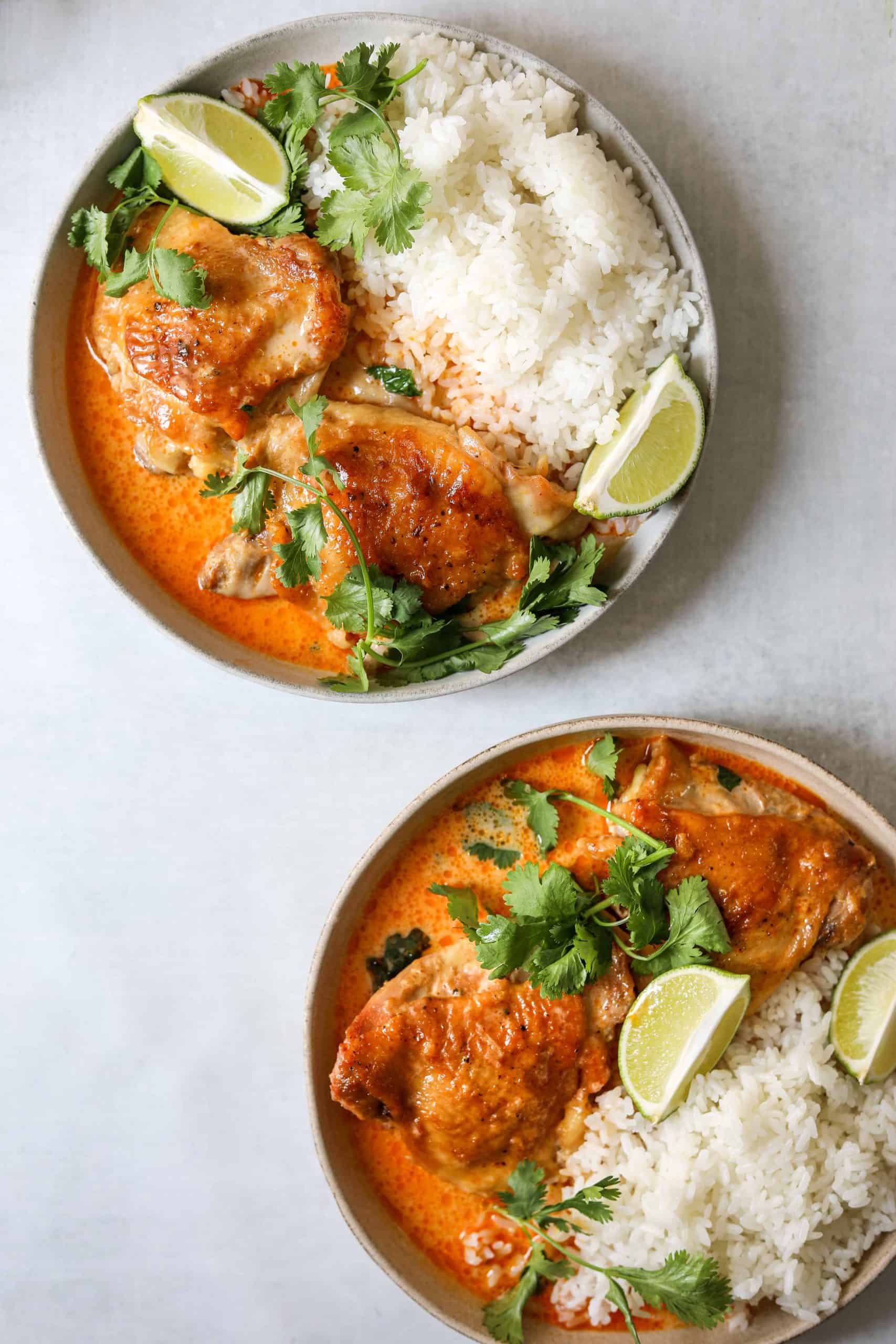 Coconut Milk-Braised Chicken With Harissa And Lime | Recipe Cloud App