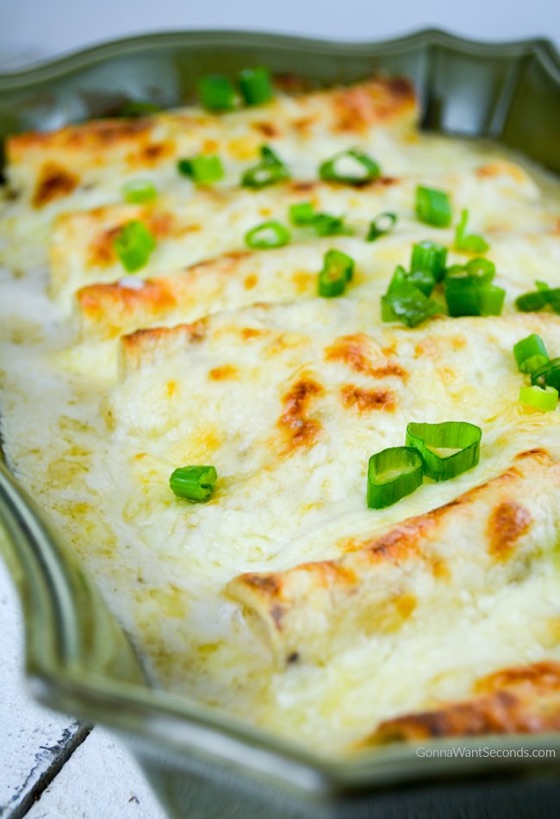 White Sauce Chicken Enchiladas | Recipe Cloud App