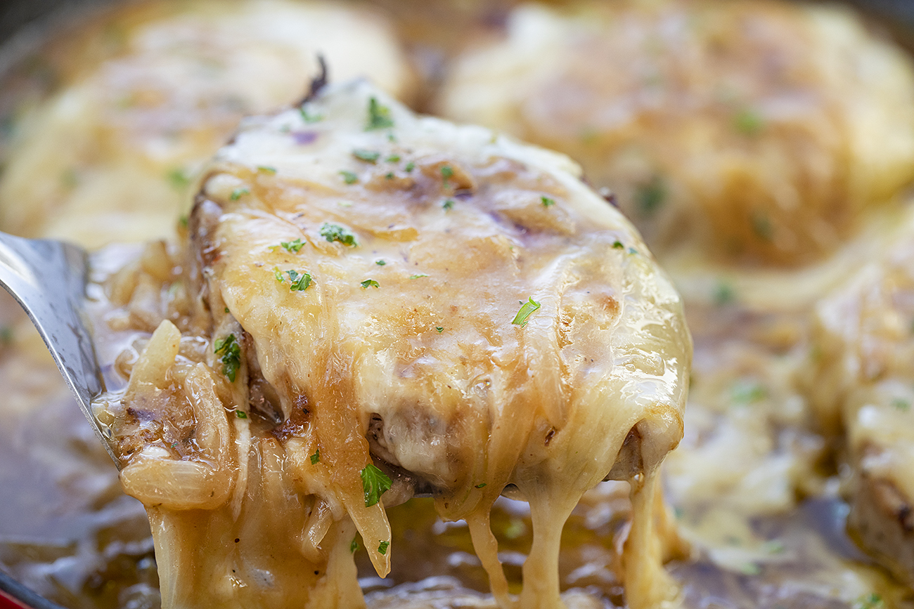 Pork Loin Chop: French Onion Style | Recipe Cloud App