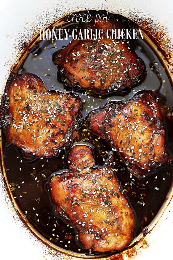 Crockpot Honey Garlic Chicken Recipe | Recipe Cloud App