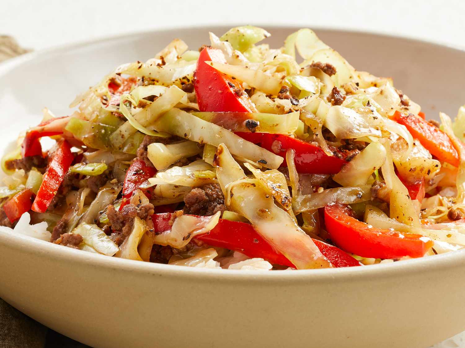 Ground Beef: Black Pepper Beef And Cabbage Stir Fry | Recipe Cloud App