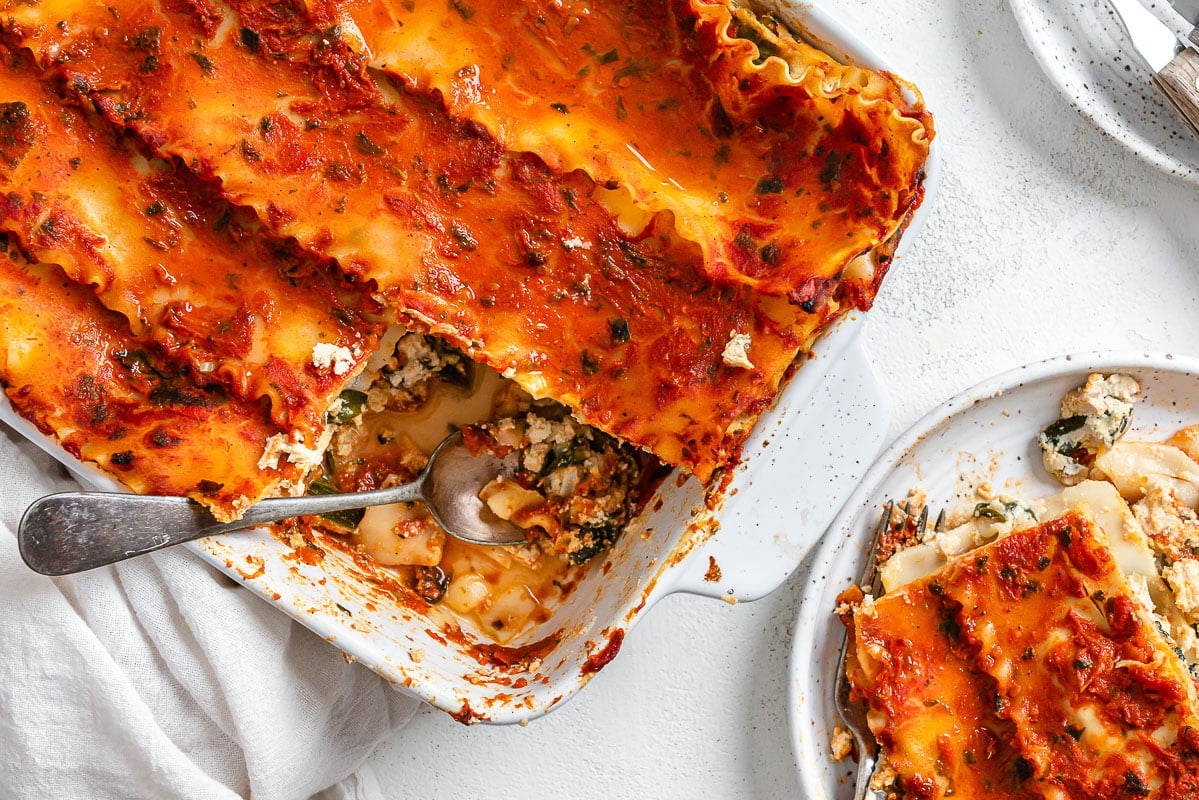 Vegan Lasagna With Spinach & Mushrooms | Recipe Cloud App