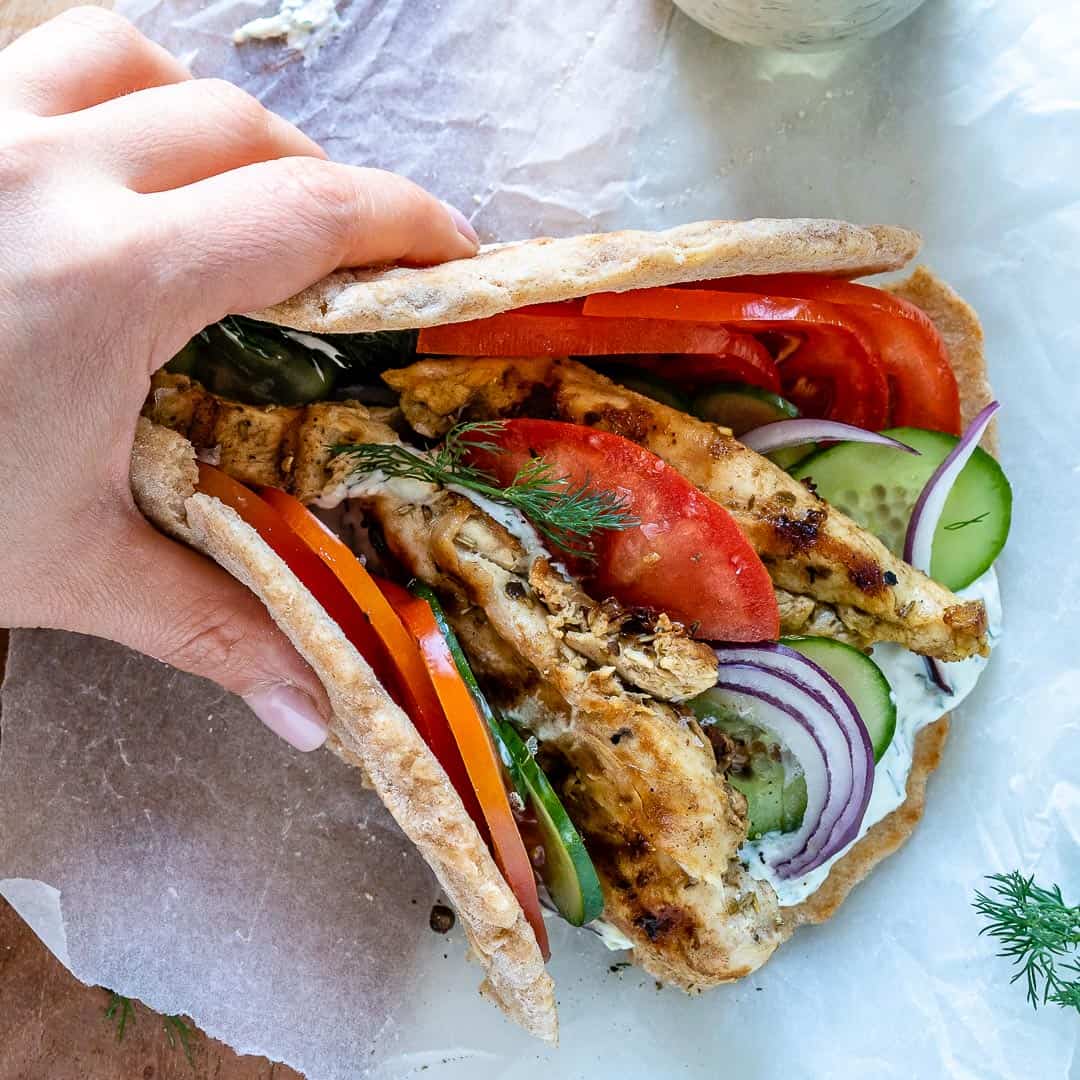 Grilled Chicken Gyro Sandwich | Recipe Cloud App