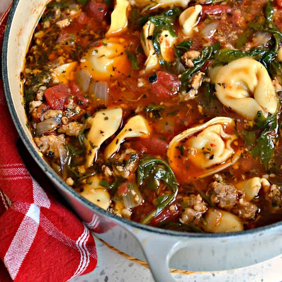Tortellini Soup with Sausage and Arugula | Recipe Cloud App