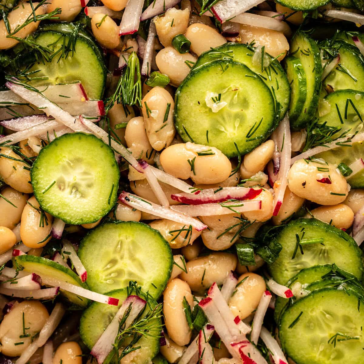 Dilly White Bean Cucumber Salad | Recipe Cloud App