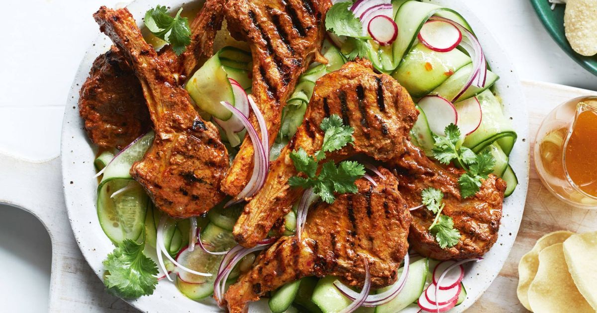 Tandoori Lamb Cutlets With Cucumber Salad | Recipe Cloud App