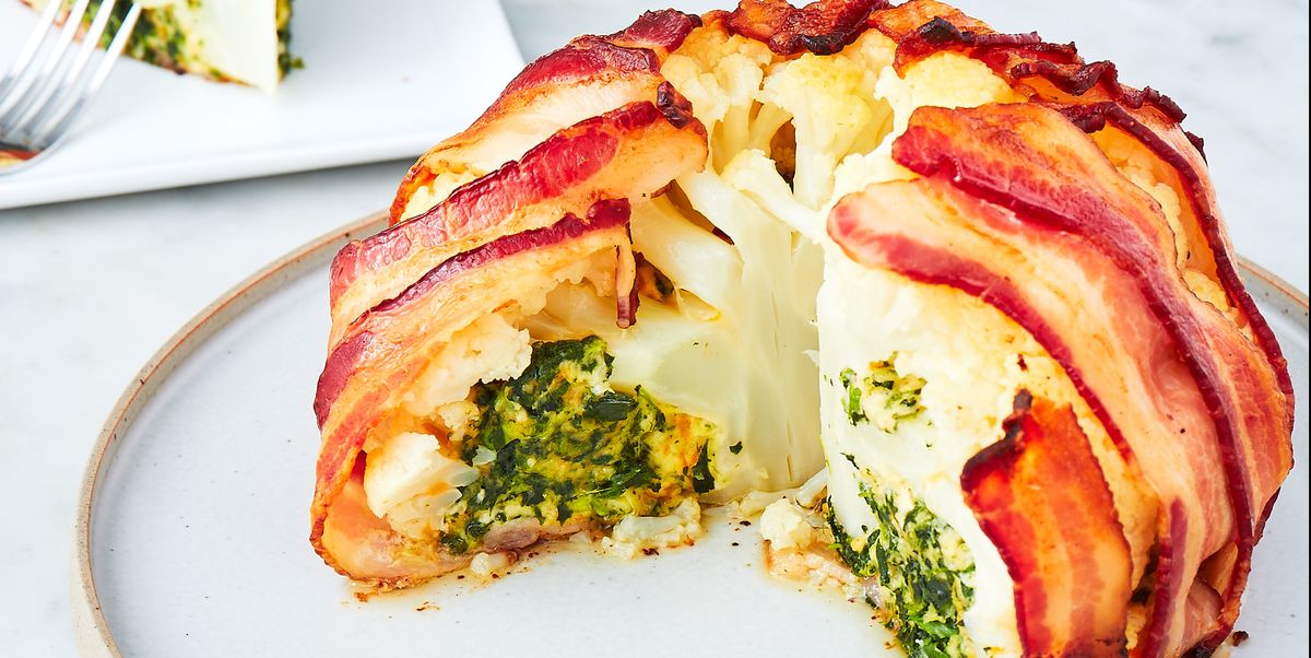 Stuffed Bacon-Wrapped Cauliflower | Recipe Cloud App