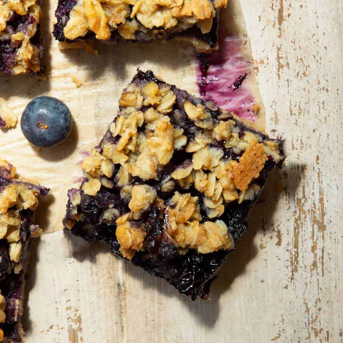 Healthy Blueberry Crumble Bars | Recipe Cloud App