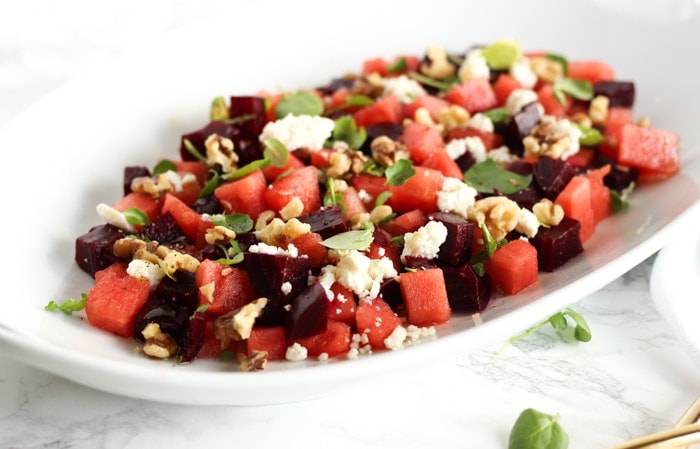 Watermelon Beet Goat Cheese Salad | Recipe Cloud App