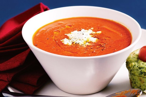 Roasted Red Capsicum & Tomato Soup | Recipe Cloud App
